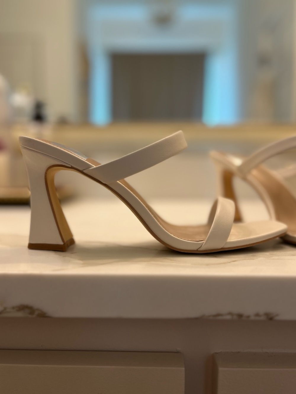Dolce Vita Cream Strappy Block-Heel Sandal